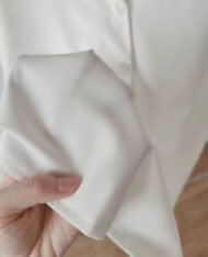 質感v翻領短袖襯衫 - Image 4