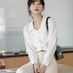 抗皺絲緞質感襯衫