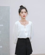 質感絲滑緞面襯衫 - Image 3