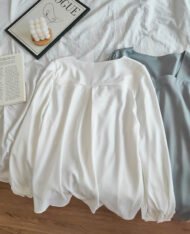 質感絲滑緞面襯衫 - Image 7