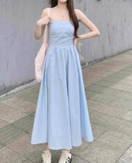 (Defect) 心機款！仙女露背繫帶長洋 - Image 2