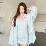 輕甜感寬襯衫外