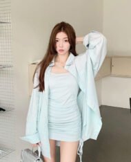 輕甜感寬襯衫外