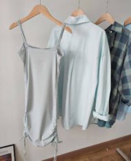 小辣款！細肩側抽繩修身短裙 - Image 5