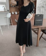 氣質女神綁帶長裙 - Image 2