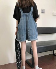 (Defect) 小男孩風吊帶牛仔短褲 - Image 2