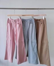 美式感抽繩工裝寬褲 - Image 7