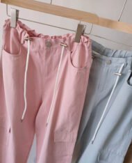 美式感抽繩工裝寬褲 - Image 8