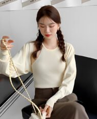 2件組合針織背心+罩衫 - Image 5