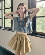 甜酷女孩抽鬚牛仔上衣 - Image 2