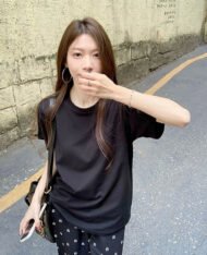 寬鬆百搭素色T - Image 3