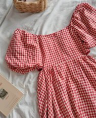 法式復古格紋短裙 - Image 6