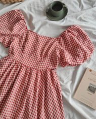 法式復古格紋短裙 - Image 5