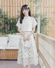 中式簡約風刺花上衣 - Image 3