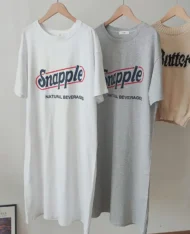 休閒字母寬長裙 - Image 3