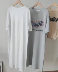 休閒字母寬長裙 - Image 4