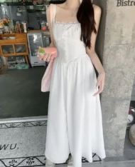 (Defect) 小仙女蕾絲魚骨長裙 - Image 5