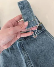 (Defect) 小男孩風吊帶牛仔短褲 - Image 4