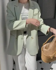 韓系質感西裝外套 - Image 2