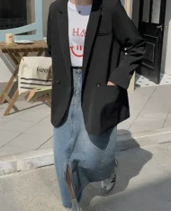 韓系質感西裝外套 - Image 4