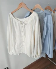 溫柔刺繡寬上衣 - Image 4