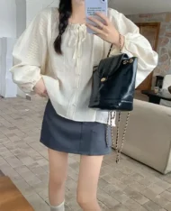 溫柔刺繡寬上衣 - Image 3