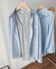 男友風寬襯衫外 - Image 6