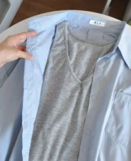 男友風寬襯衫外 - Image 5