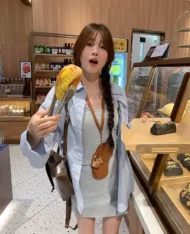 男友風寬襯衫外