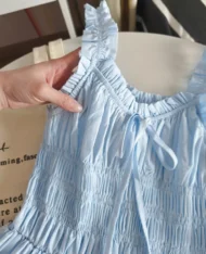 溫柔風皺褶收腰長裙 - Image 5