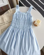 溫柔風皺褶收腰長裙 - Image 6