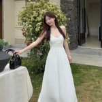 附胸墊！夏日度假感吊帶長裙