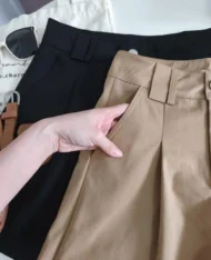 附送腰帶+迷你包!極百搭西裝短褲 - Image 6