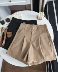 附送腰帶+迷你包!極百搭西裝短褲 - Image 5