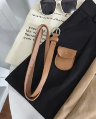 附送腰帶+迷你包!極百搭西裝短褲 - Image 7