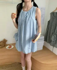 附送迷你包！格紋蓬蓬短裙 - Image 5