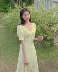 扭結後繫帶長裙 - Image 8