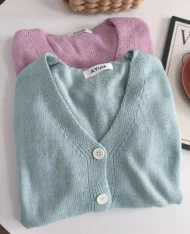 排扣針織上衣外套 - Image 7