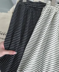 舒適居家條紋長褲 - Image 9