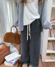 舒適居家條紋長褲 - Image 5