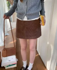 (Defect) 燈芯絨A短裙 - Image 2