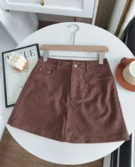 (Defect) 燈芯絨A短裙 - Image 5