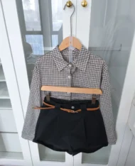 復古格紋調襯衫 - Image 11