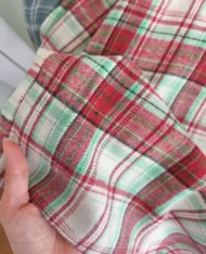 慵懶寬格紋拼色襯衫 - Image 9