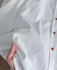 挺版寬白襯衫 - Image 9