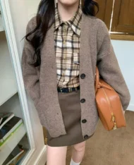 入秋慵懶口袋毛衣外套 - Image 2