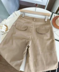 設計感口袋闊腿直長褲 - Image 9