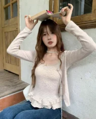 外套+背心兩件套set (附送繞脖繩子)) - Image 2