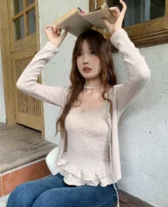 外套+背心兩件套set (附送繞脖繩子)) - Image 5