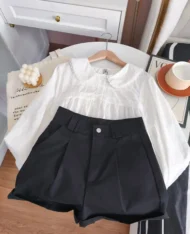 (Defect) 蕾絲工藝娃娃領寬上衣 - Image 12